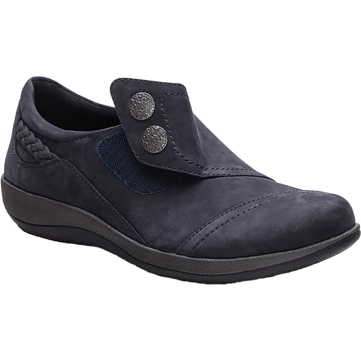 Aetrex Karina Women's Slip Ons Navy Nubuck