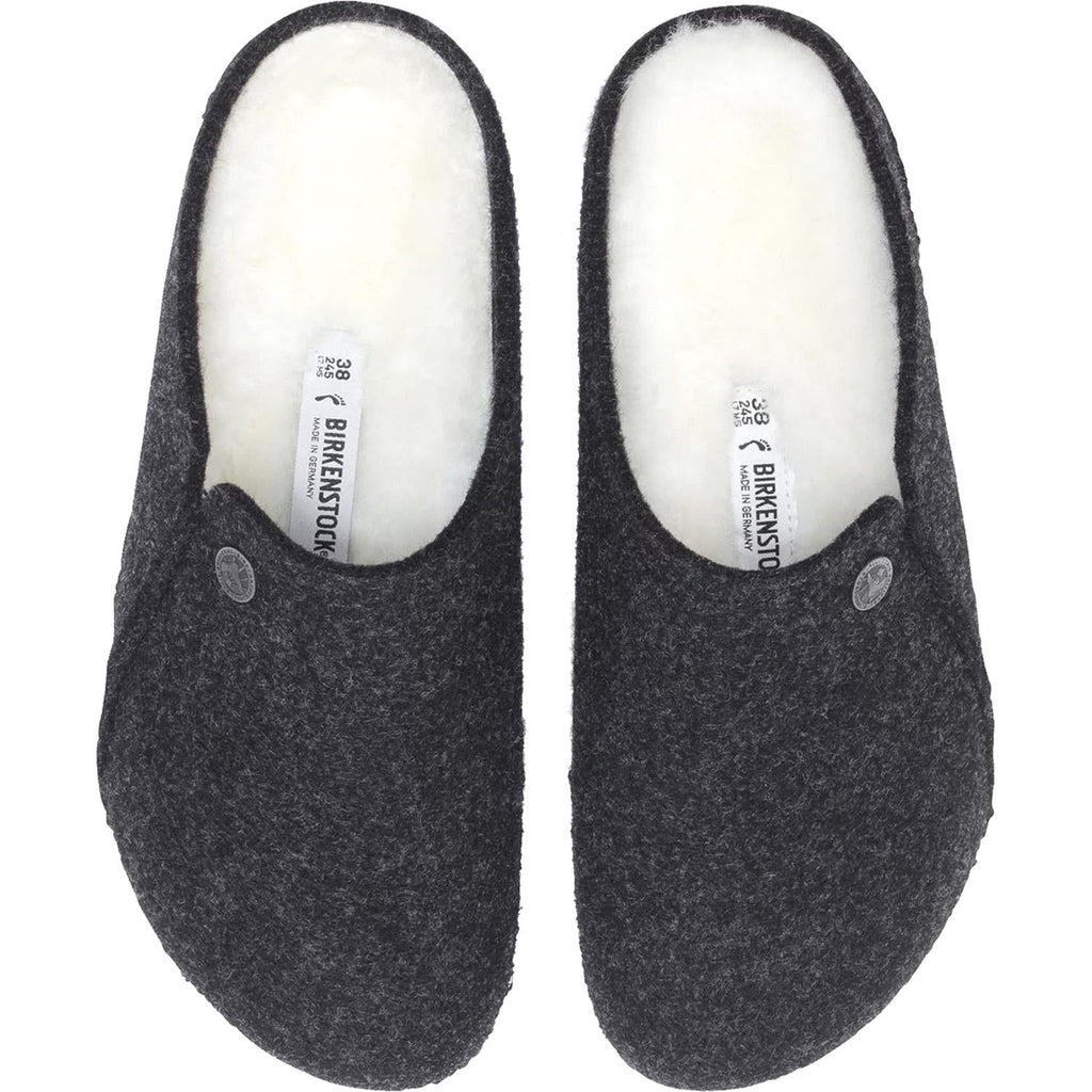 Birkenstock Zermatt Shearling Unisex Shearling Slippers Anthracite Wool