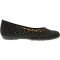Gabor 416917 Women's Ballerina Flats Black Suede
