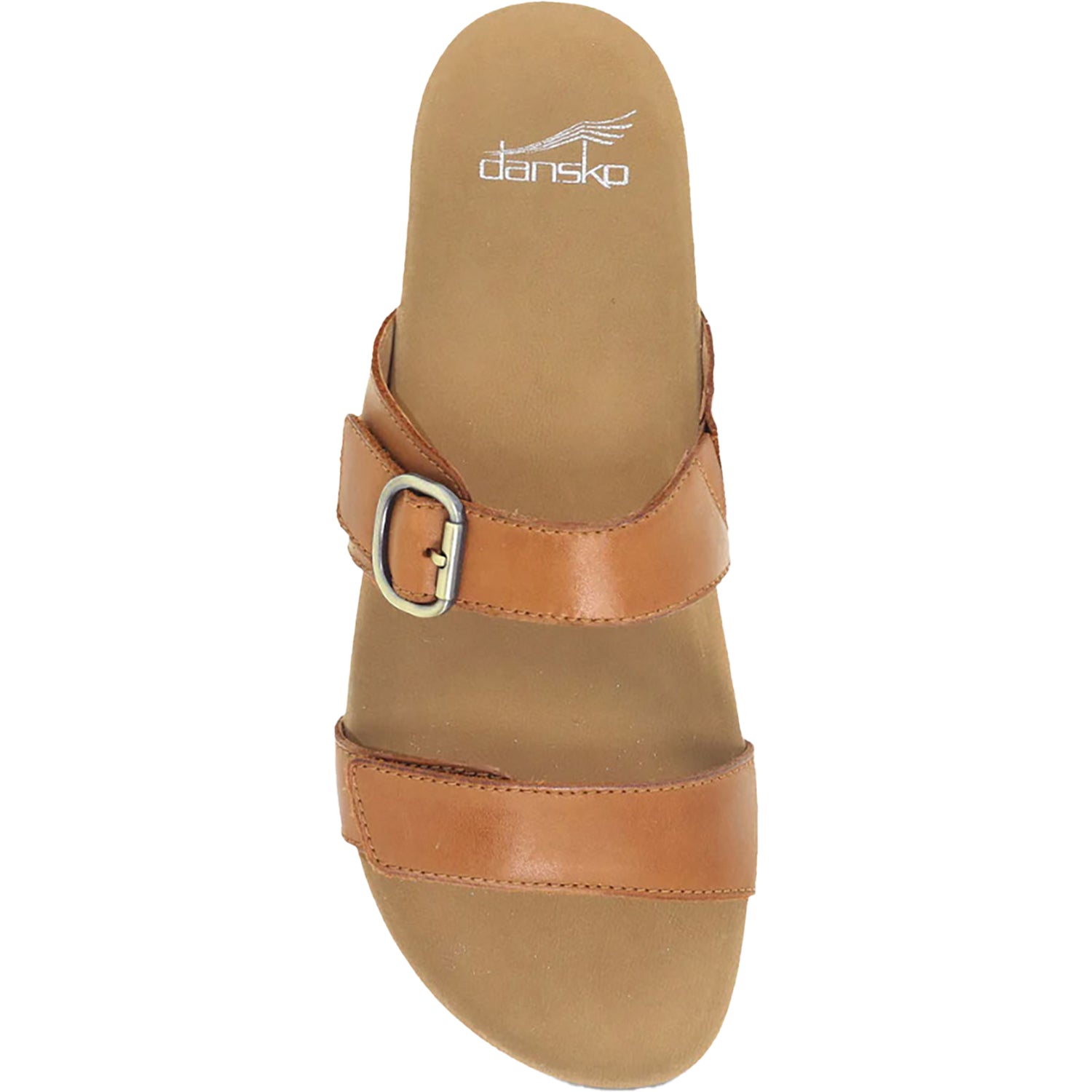 Dansko Justine Women's Slide Sandals Luggage Calf Leather