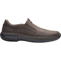 Clarks Pro Step Men's Slip On Shoes Dark Brown Tumbled Leather