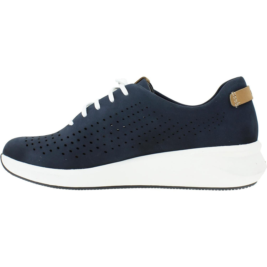 Clarks Un Rio Tie Women's Shoes Navy Nubuck
