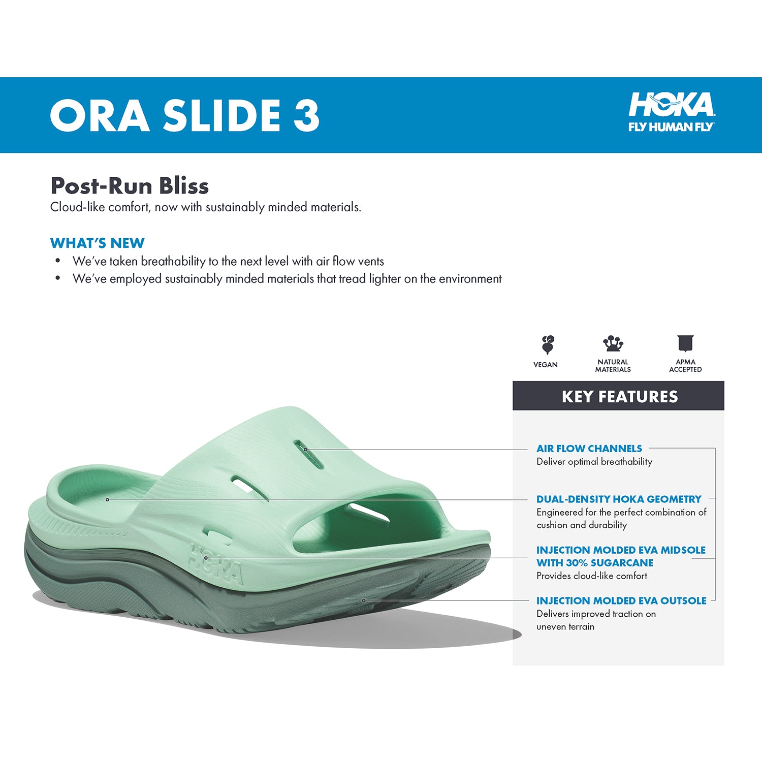 Hoka Ora Recovery Slide 3 Unisex Sandals Black/Black EVA