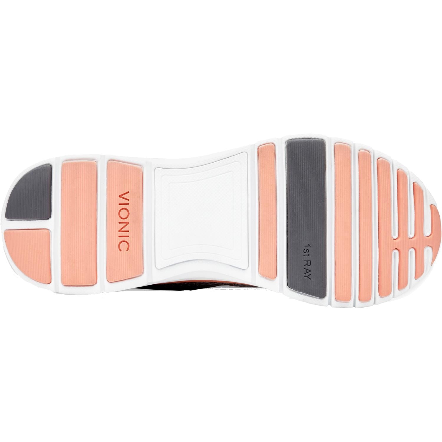 Vionic Elation 10 Women's Walking Shoes Grey/Coral Synthetic Mesh