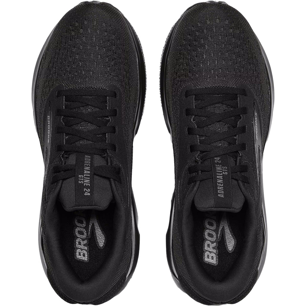 Brooks Adrenaline GTS 24 (Stability Support) Men's Running Shoes Black/Black/Ebony Mesh