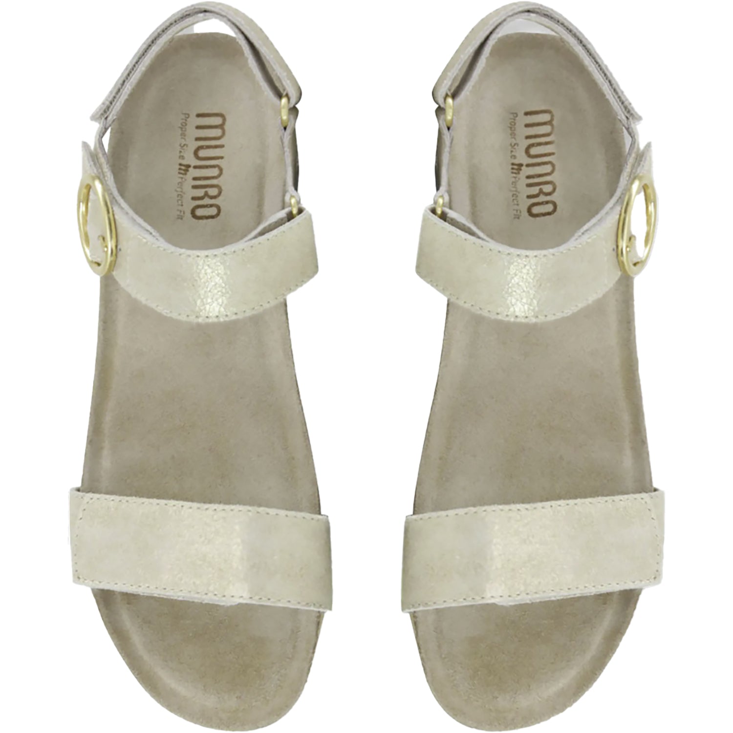 Munro Sintra Women's Wedge Sandals Gold/Tan Combo Leather