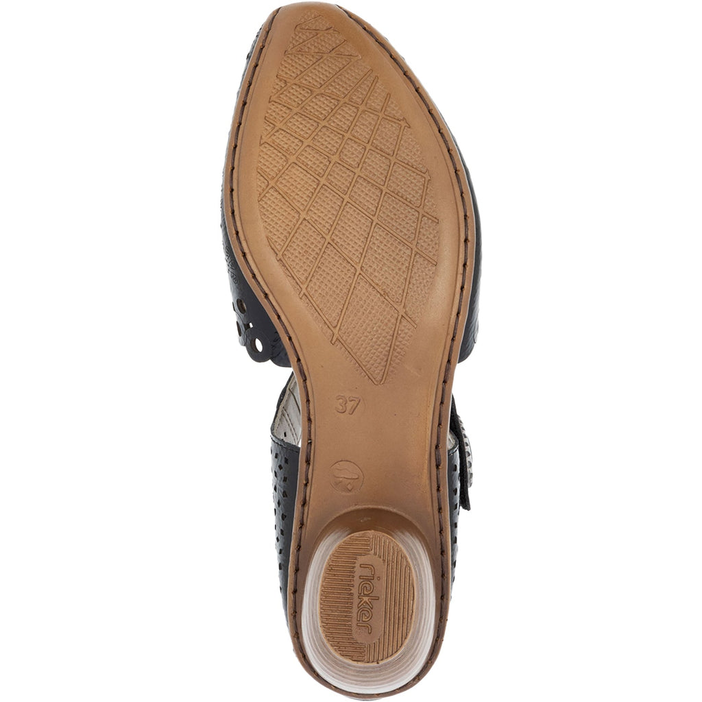 Rieker 43753-02 Mirjam 53 Women's Dressy Mary Janes Nero/Black Leather