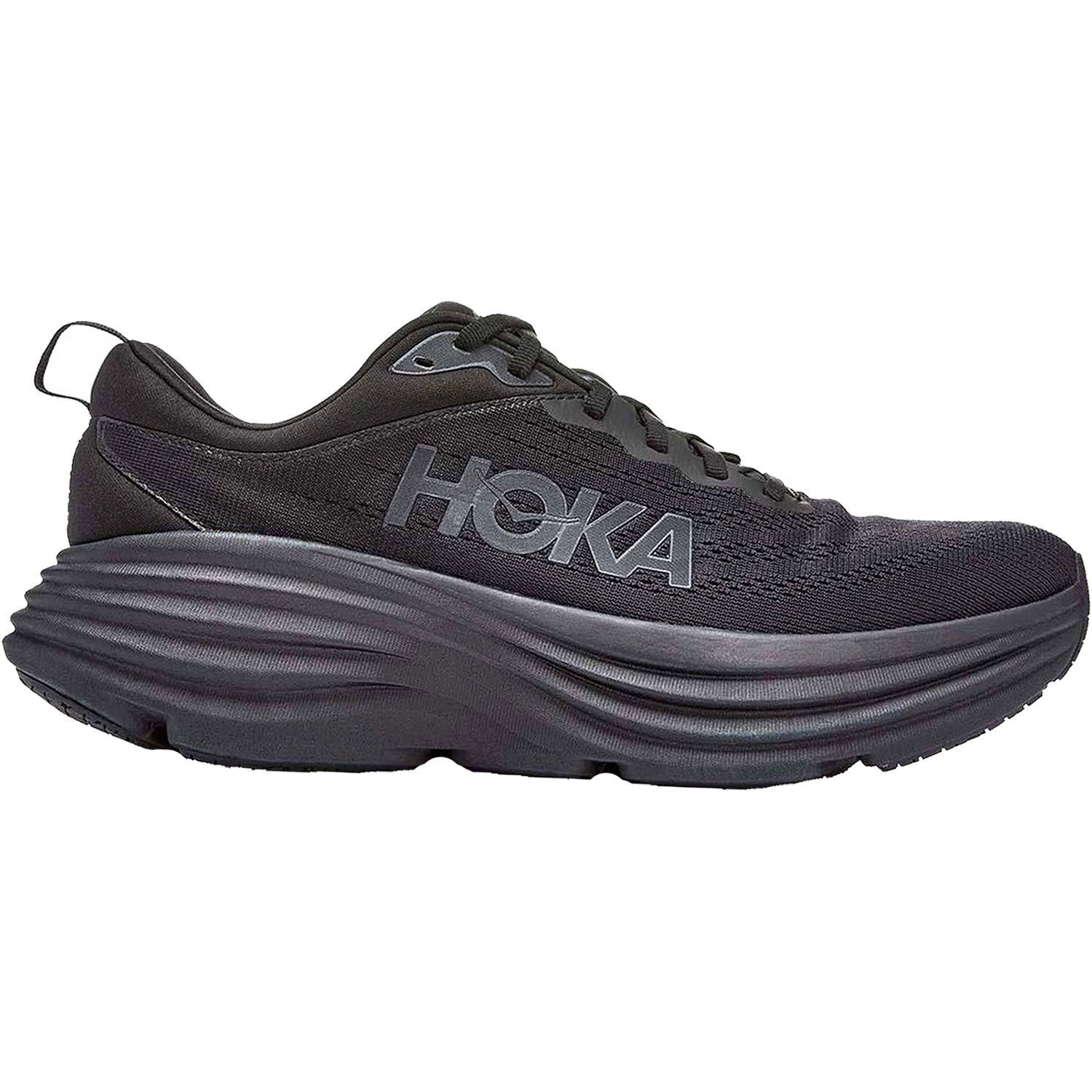 Hoka Bondi 8 (Neutral Support) Men's Running Shoes Black/Black Mesh