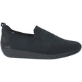 Ara Leena Women's Slip On Sneakers Black Woven Fabric