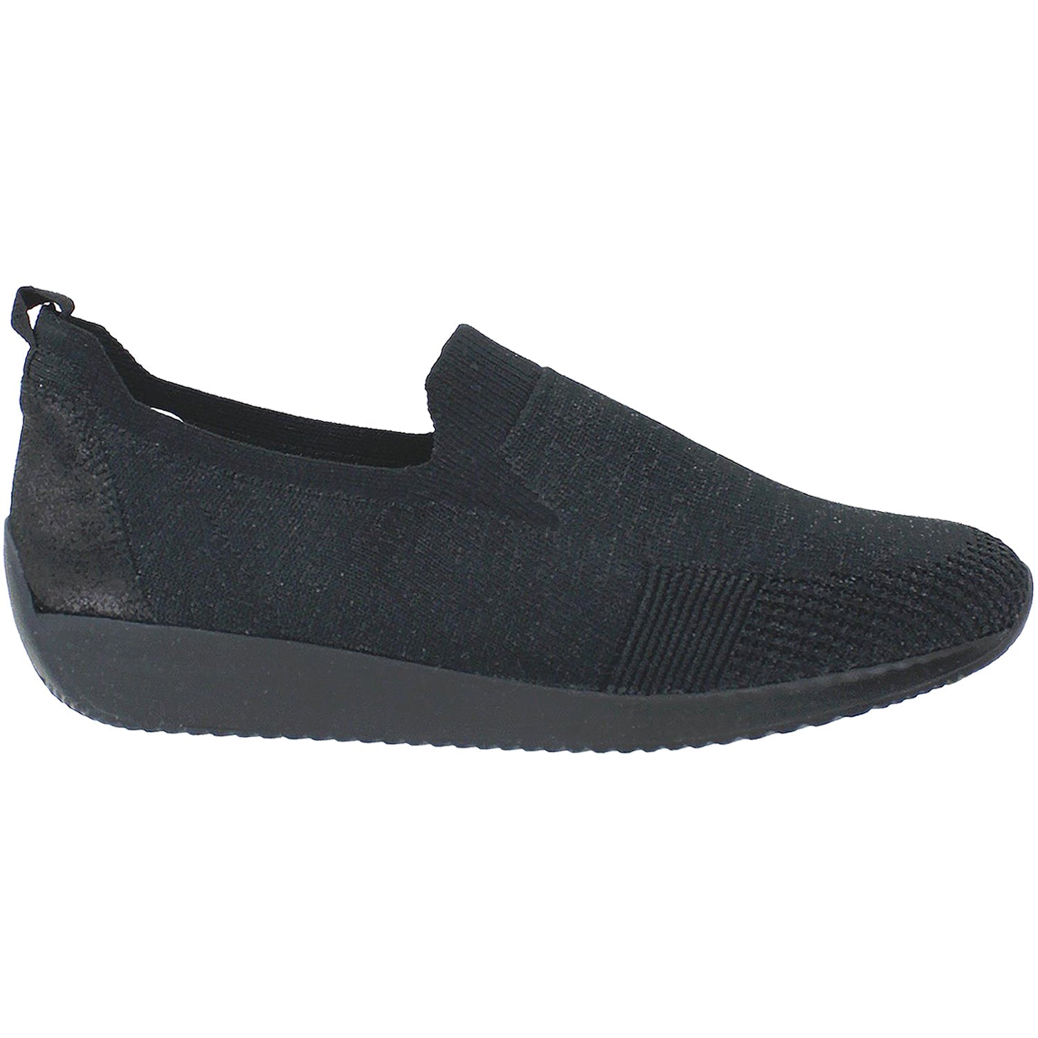 Ara Leena Women's Slip On Sneakers Black Woven Fabric