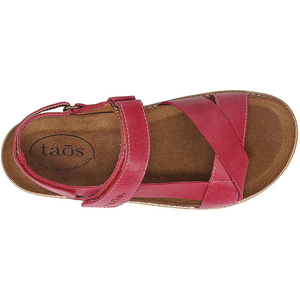 Taos Sideways Women's Ankle Strap Sandals Magenta Leather