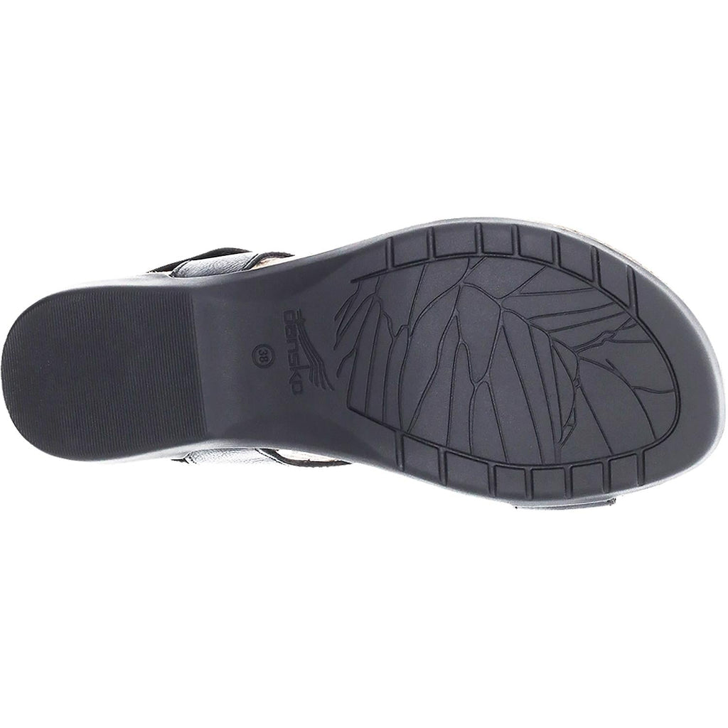 Dansko Reece Women's Thong Sandals Black Waxy Burnished Leather