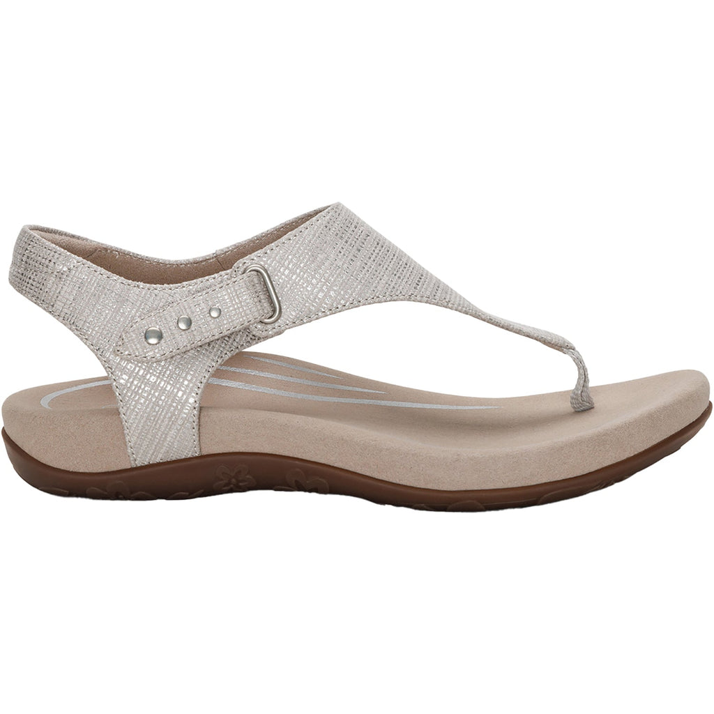Aetrex Ellie Women's Sandals Grey Textured Synthetic