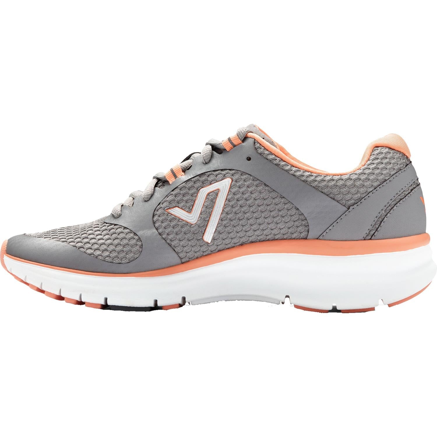 Vionic Elation 10 Women's Walking Shoes Grey/Coral Synthetic Mesh