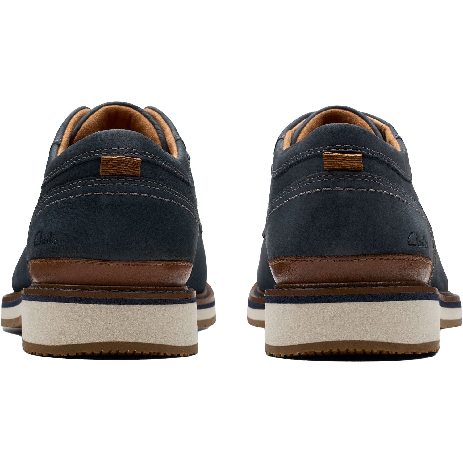 Clarks Monahan Plain Men's Dress Shoes Navy Nubuck