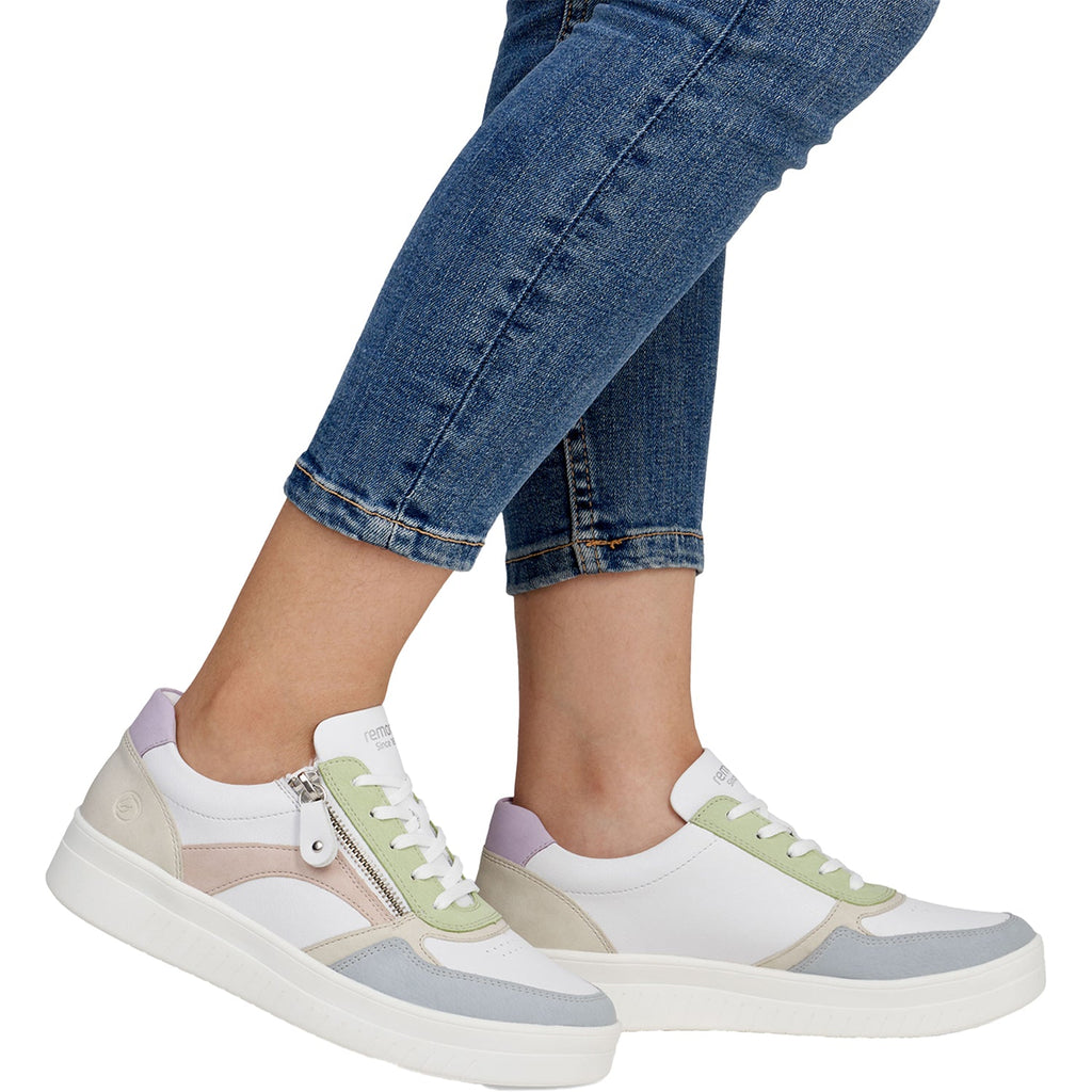 Remonte D0J01-87 Kendra 01 Women's Shoes Blue/Weiss/Cream/Rose Leather