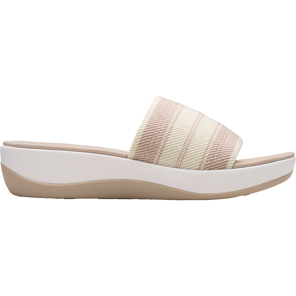 Clarks Cloudsteppers Arla Hollis Women's Slide Sandals Sand Combi Knit Synthetic
