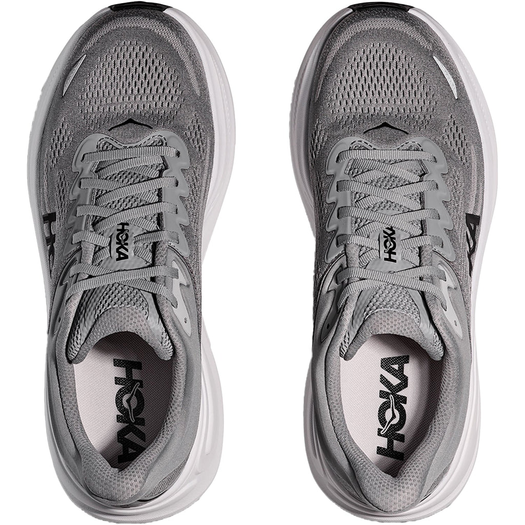 Hoka Bondi 9 (Neutral Support) Men's Athletic Shoes Galactic Grey/Stellar Grey Mesh