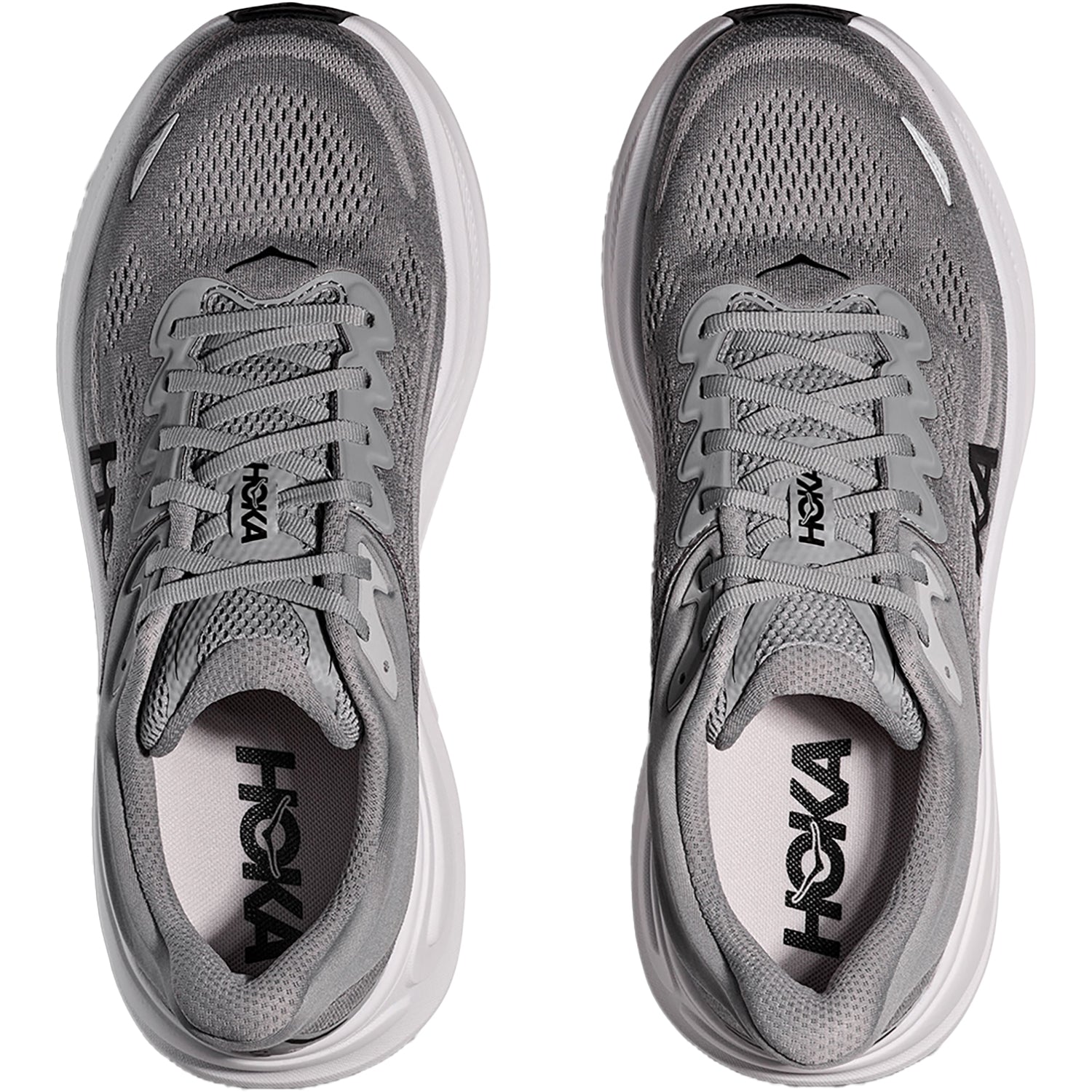 Hoka Bondi 9 (Neutral Support) Men's Athletic Shoes Galactic Grey/Stellar Grey Mesh