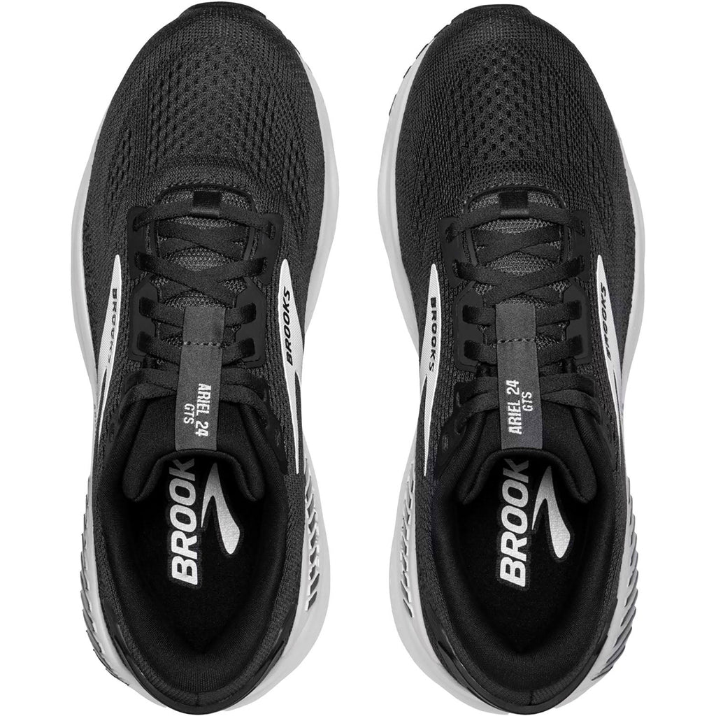 Brooks Ariel GTS 24 Mesh (Stability Support) Women's Athletic Shoes Ebony/Black/White