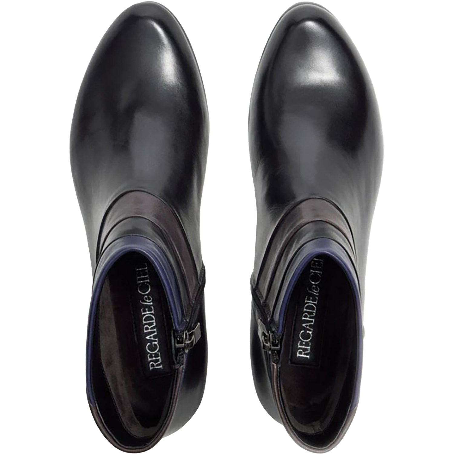Regarde Le Ciel Stefany-390 Women's Boots Black/Muddy/Melanzana Leather