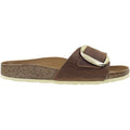 Birkenstock Madrid Big Buckle Women's Slide Sandals Cognac Oiled Leather