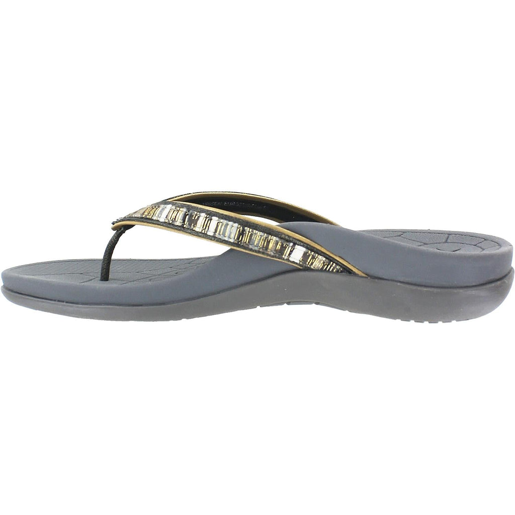 Aetrex Gwen Women's Flip Flopss Pewter Synthetic