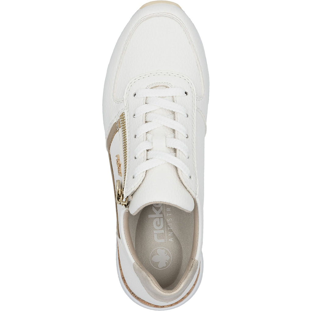 Rieker 58902-80 Women's Shoes Weiss/Porzellan/Muschel Synthetic