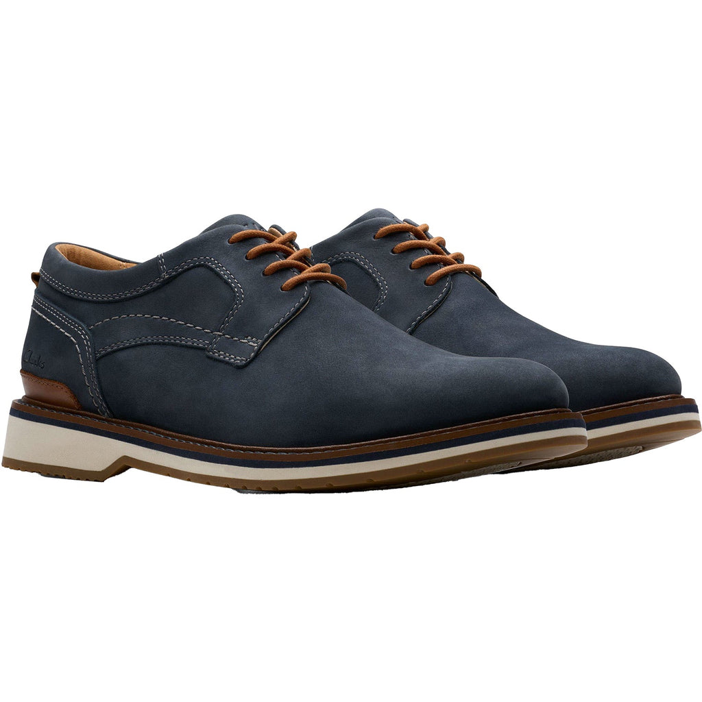 Clarks Monahan Plain Men's Dress Shoes Navy Nubuck