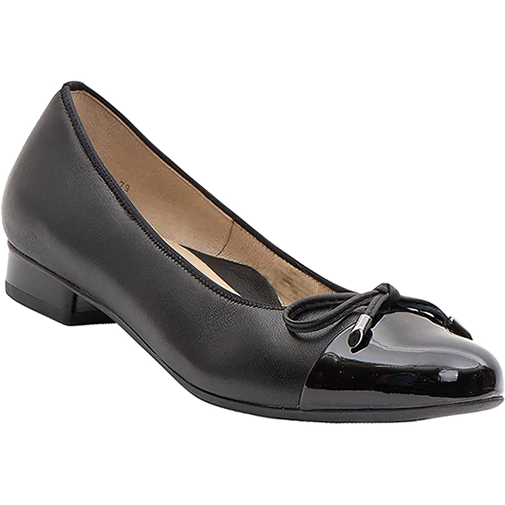 Ara Belinda Women's Slip On Ballerina Flats Black Leather/Patent