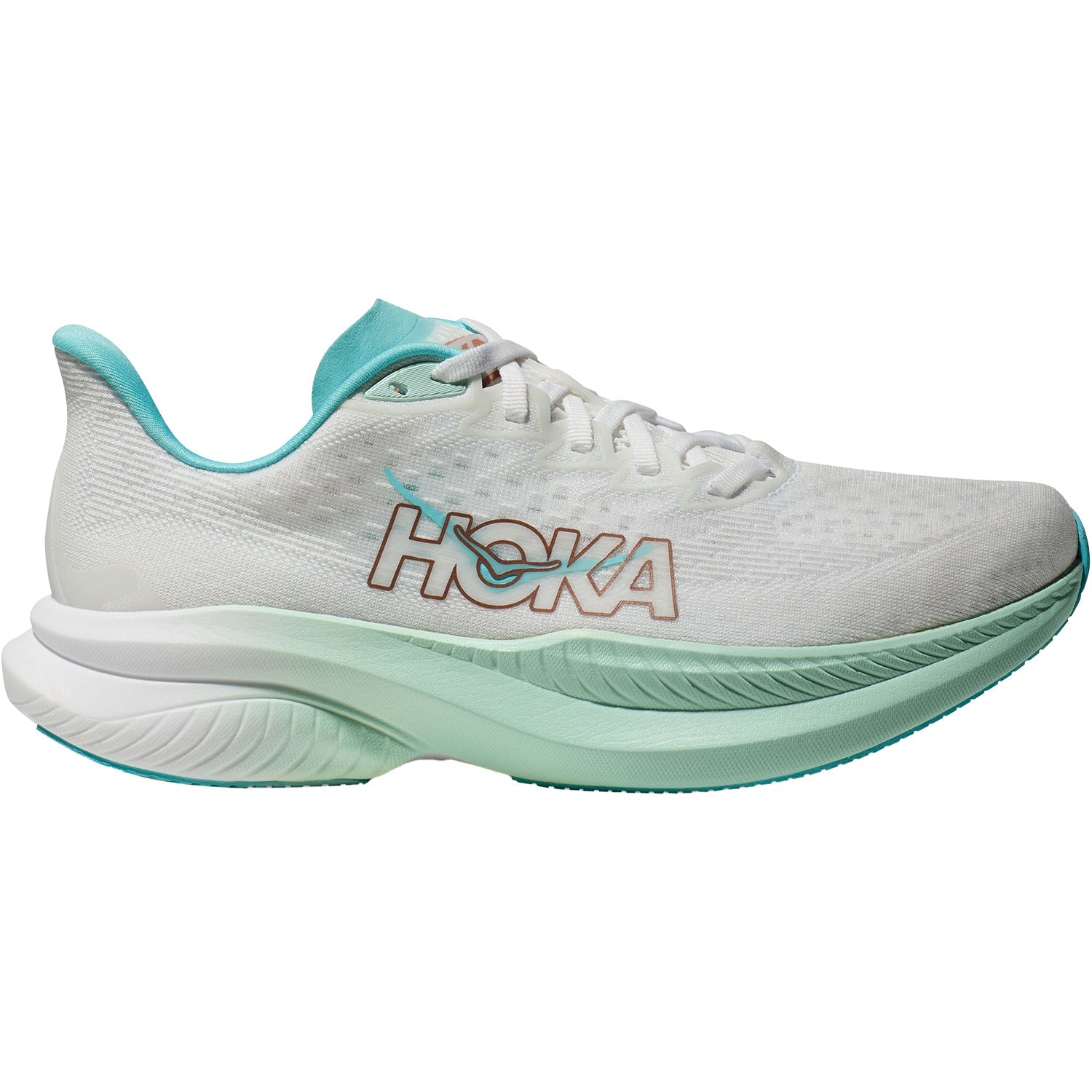 Hoka Mach 6 Women's Athletic Shoes Frost/Rose Gold Synthetic