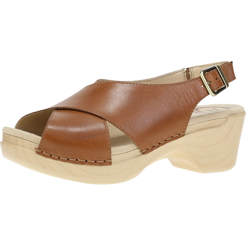 Dansko Sloane Women's Wedge Sandals Tan Calf Leather