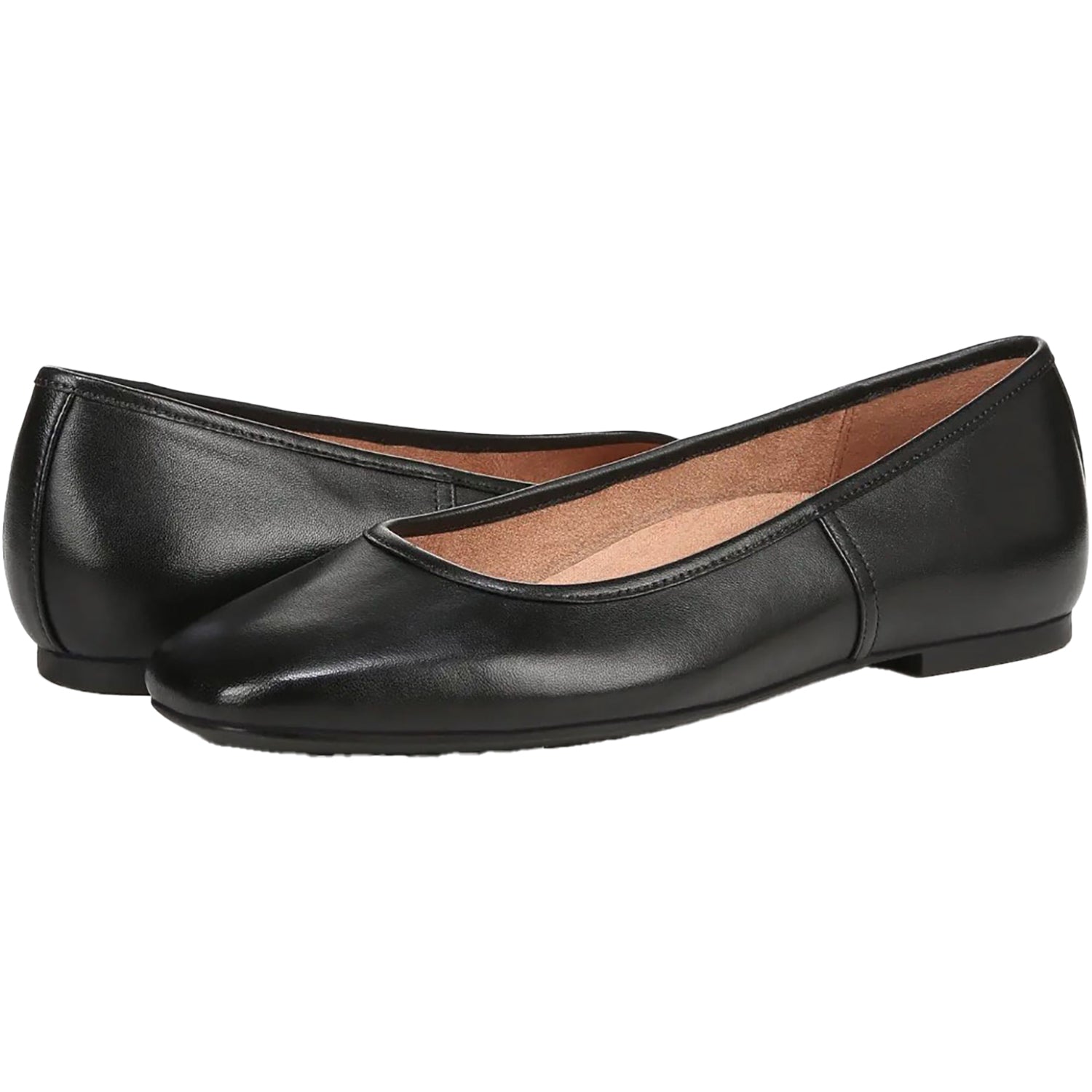 Vionic Orinda Women's Ballerina Flats Black Leather
