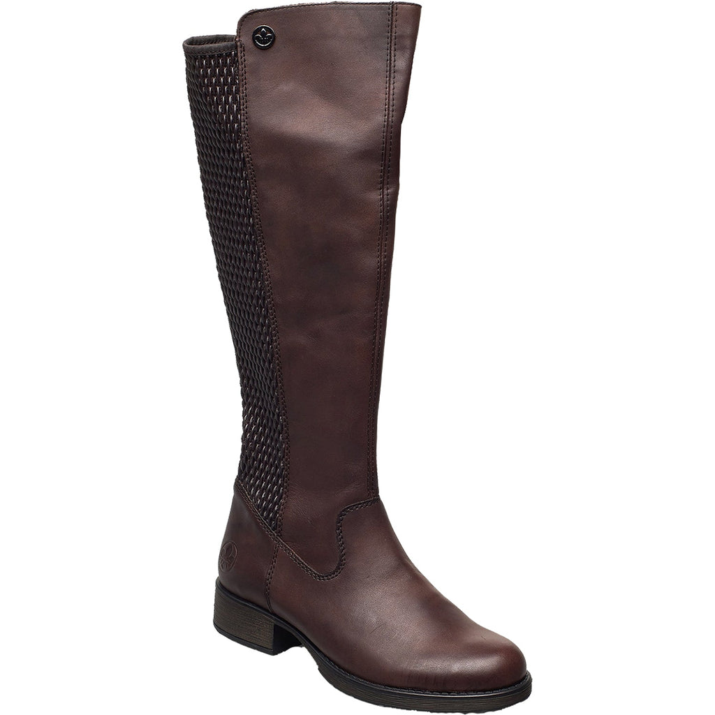 Rieker Z9591-26 Faith Women's Knee High Boots Brown Leather