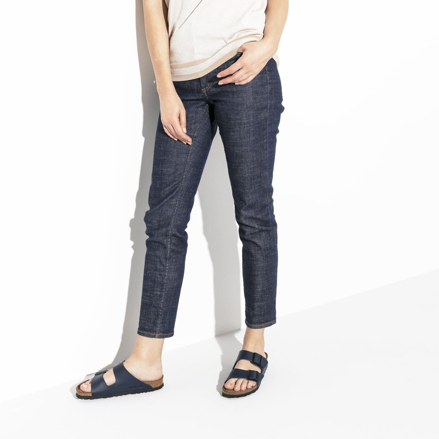 Birkenstock Arizona Soft Footbed Unisex Wellness Sandals Blue Birko-Flor