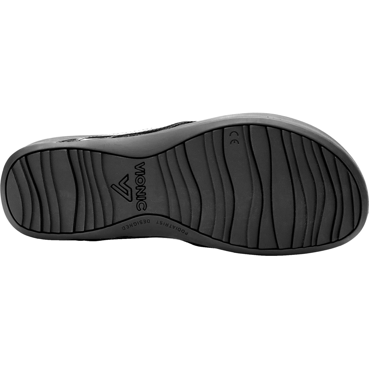 Vionic High Tide Women's Platform Sandals Black Fabric/Leather