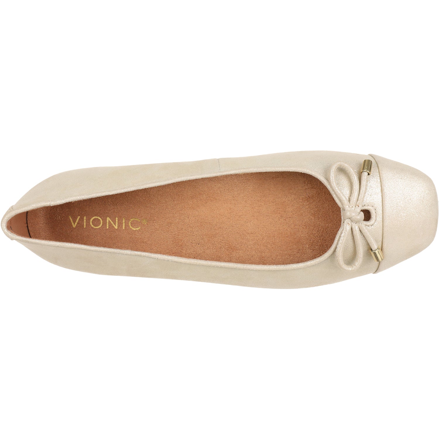 Vionic Klara Women's Slip On Flats Gold Leather