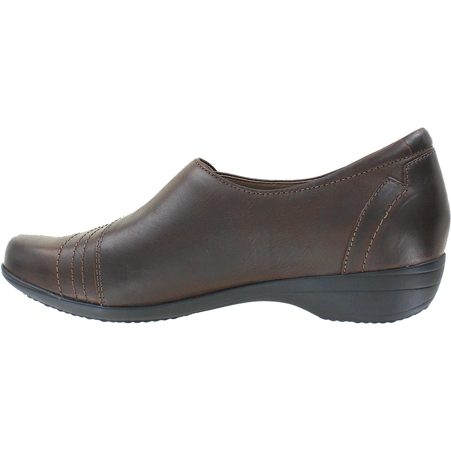 Dansko Franny Women's Slip Ons Chocolate Burnished Calf Leather