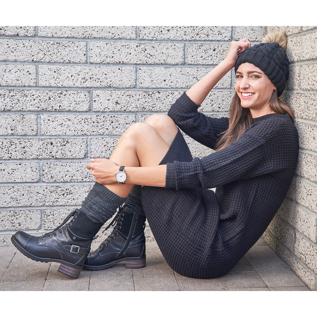 Taos Crave Women's Urban Boots Classic Black Leather