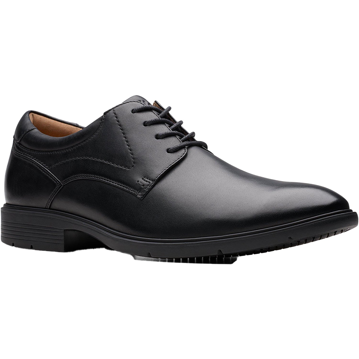 Clarks Eldredge Plain Men's Dress Shoes Black Leather