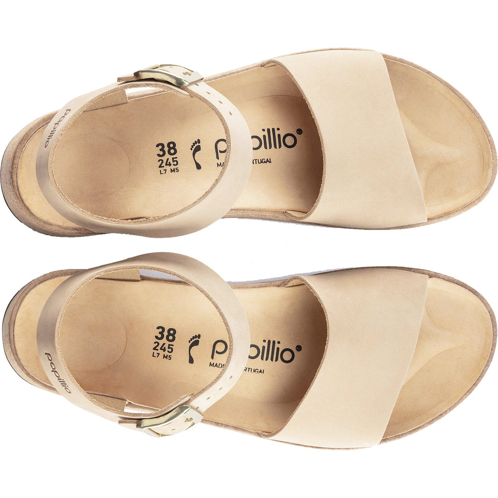 Birkenstock Papillio Glenda Women's Wedge Sandals Sandcastle Nubuck