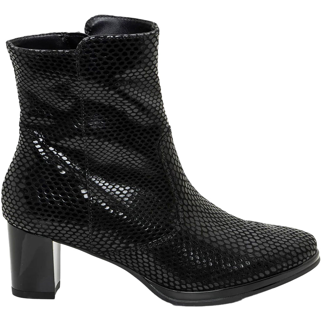 Ara Osmanthus Women's Mid Boots Black Snake Print