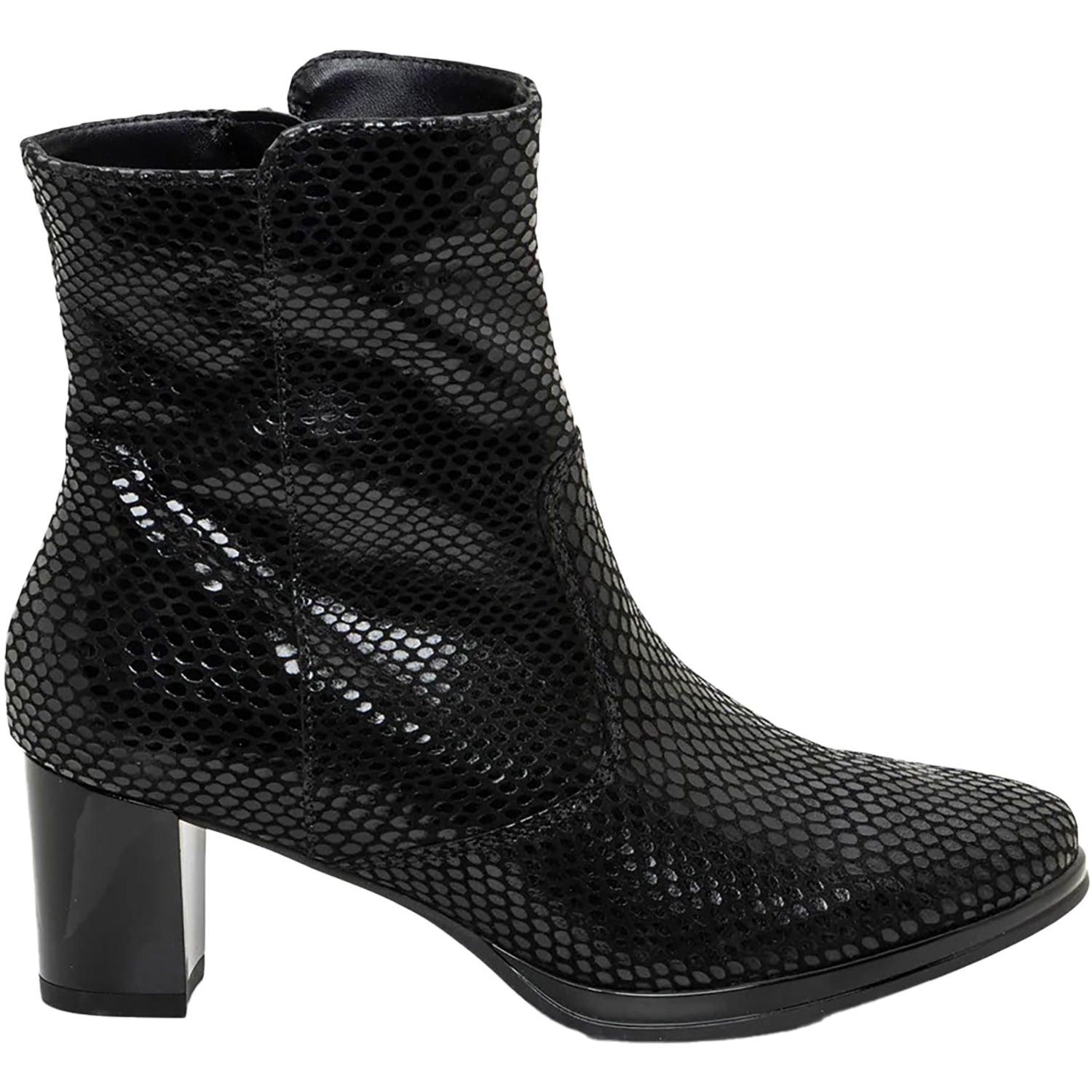 Ara Osmanthus Women's Mid Boots Black Snake Print