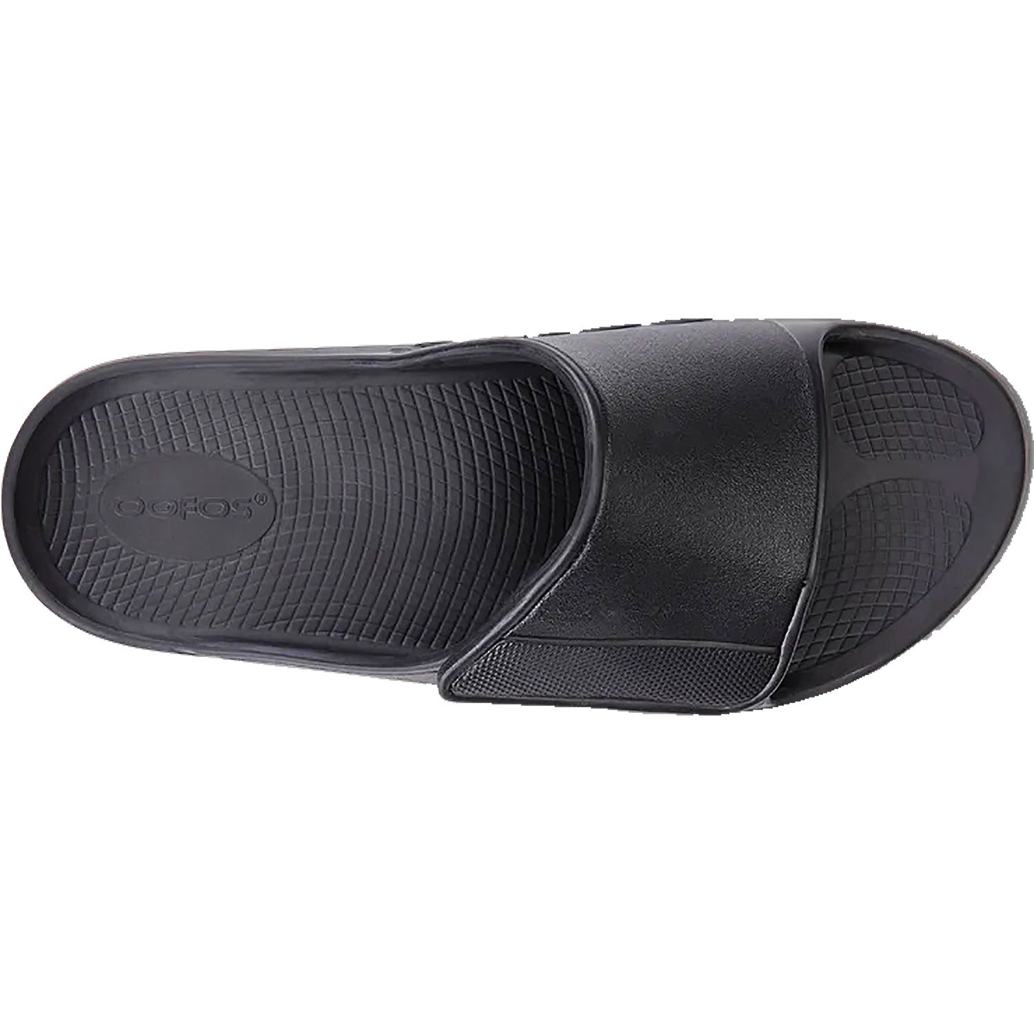 OOFOS OOahh Sport Flex Unisex Recovery Slide Sandals Black Synthetic
