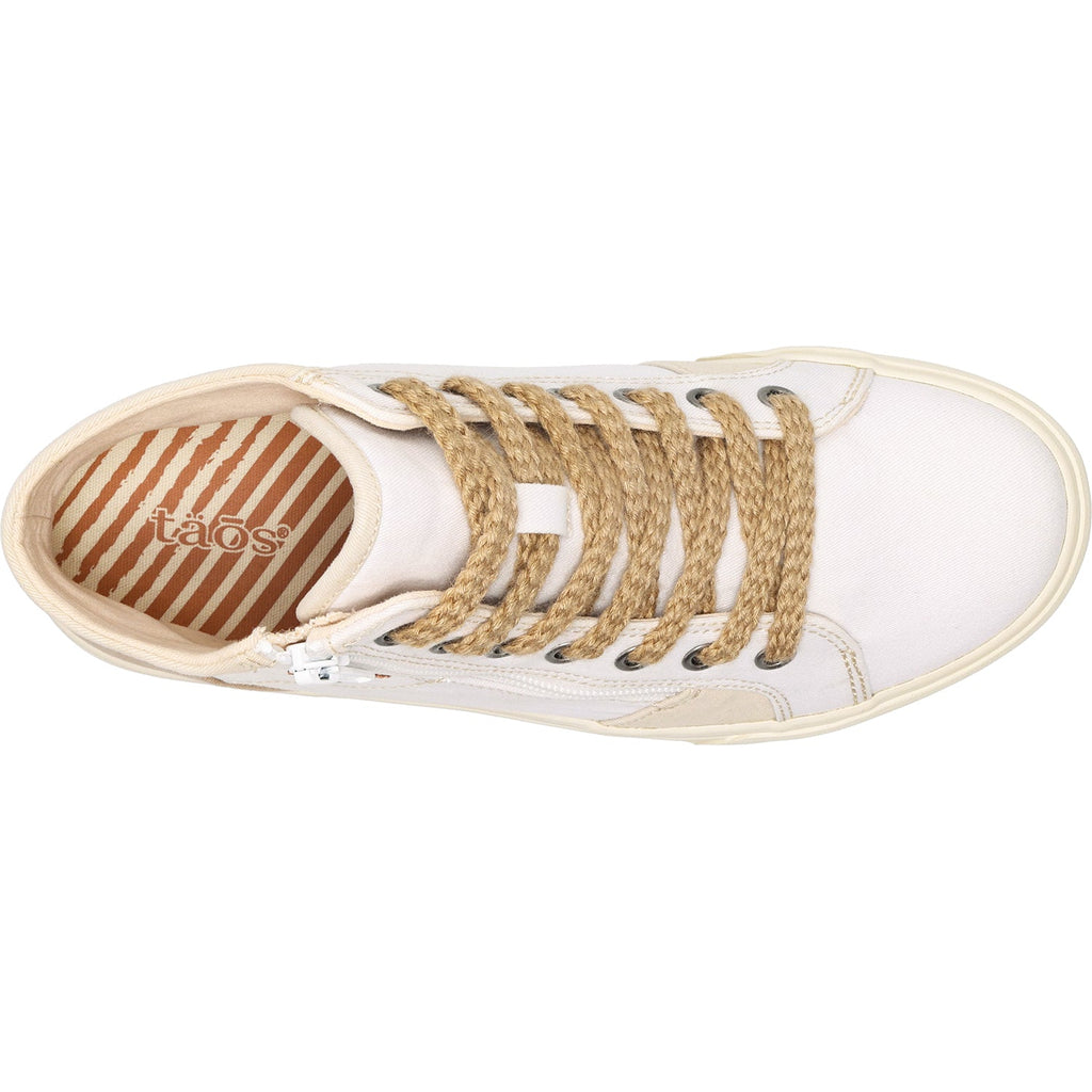 Taos Top Soul Women's High Top Sneakers White/Ecru Distressed Canvas