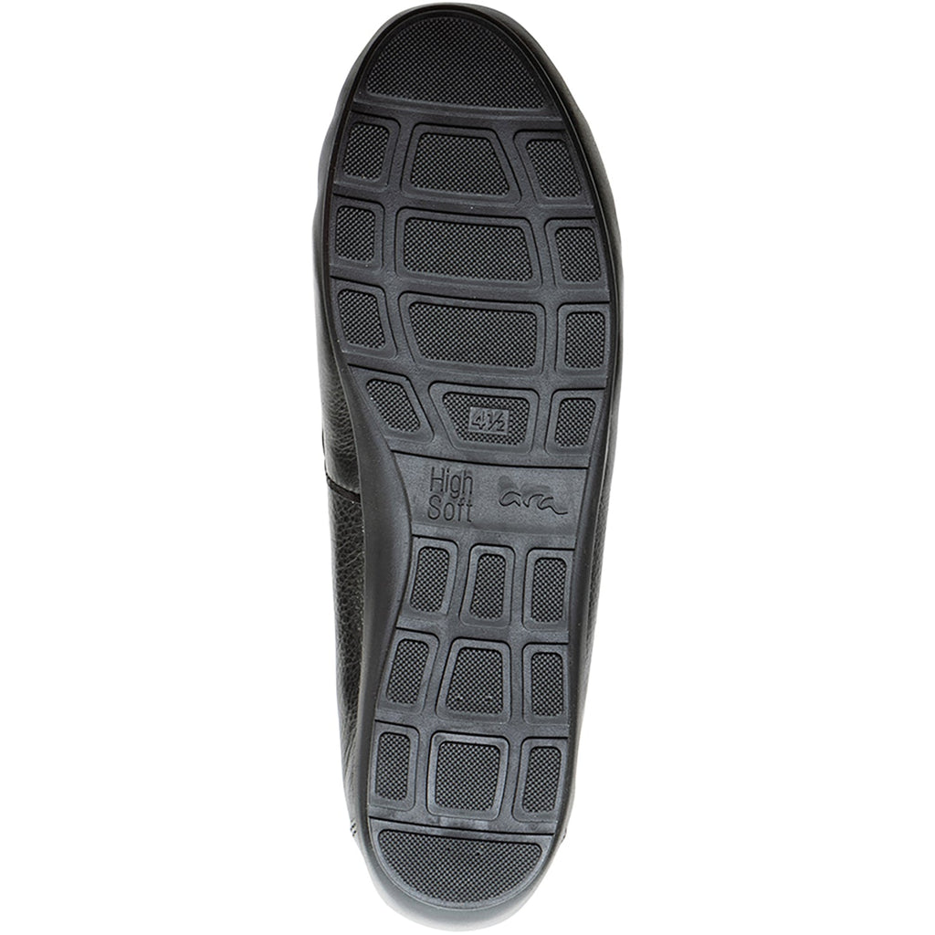 Ara Amarillo Women's Slip On Shoes Black Calf Leather