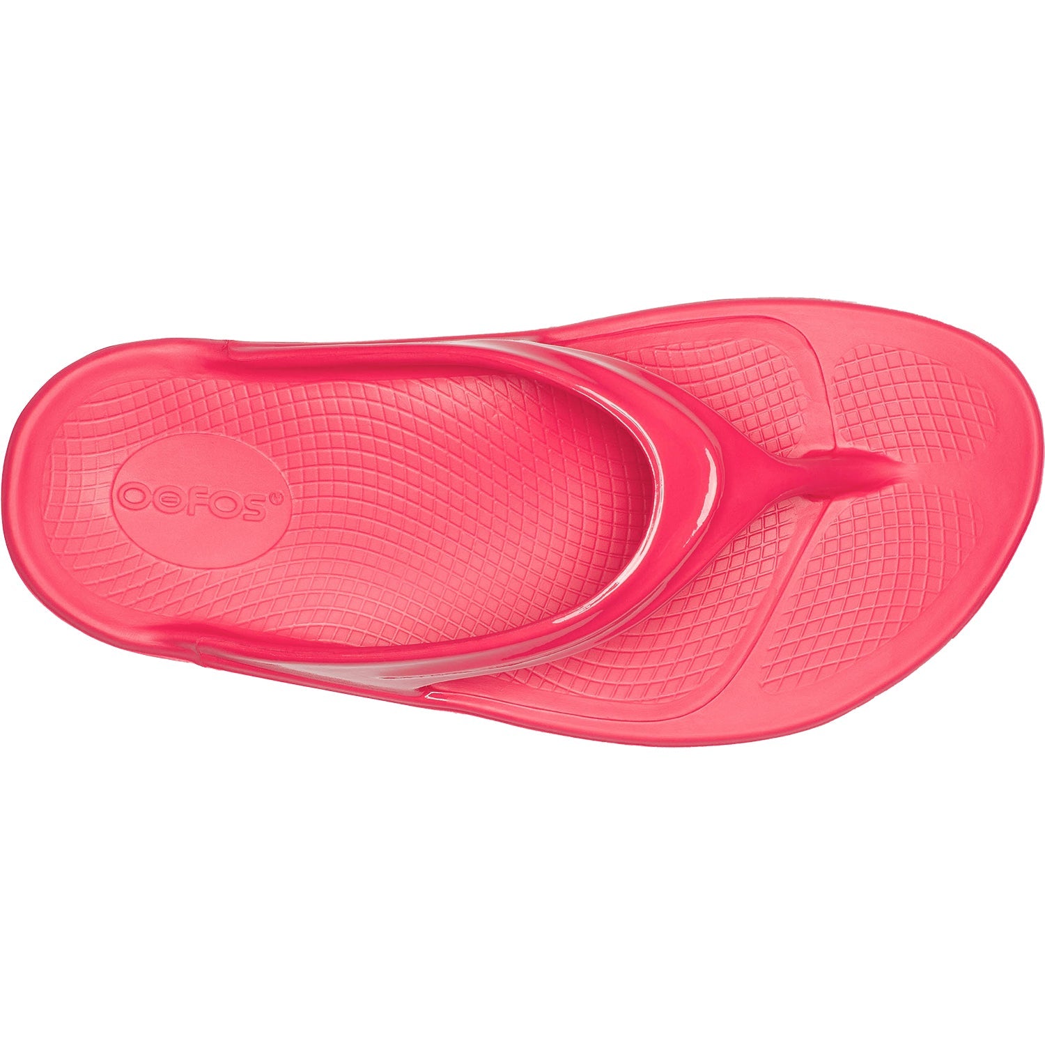 OOFOS OOlala Women's Recovery Sandals Neon Berry Synthetic