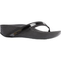 Vionic High Tide Women's Platform Sandals Black Fabric/Leather