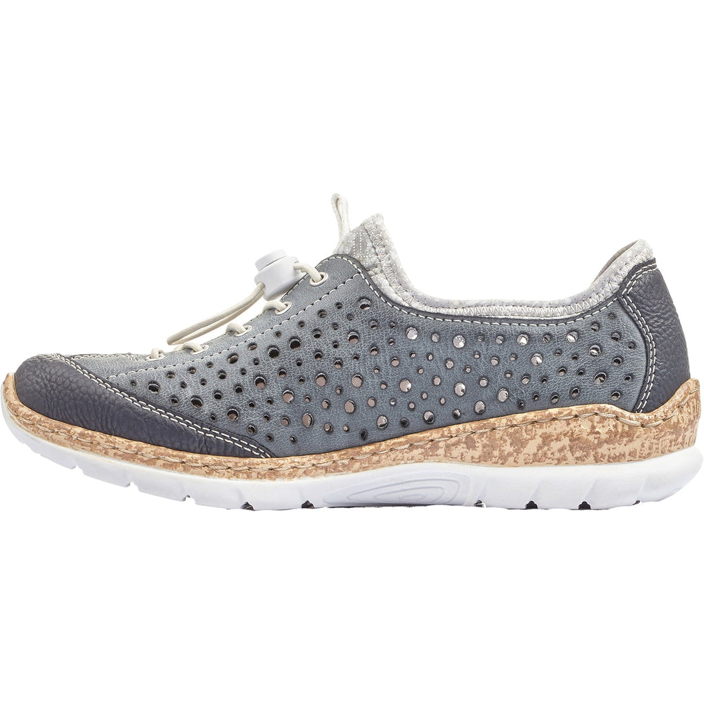 Rieker N42P6-14 Nikita P6 Women's Sneakers Pazific/Atlantic/Argento Synthetic