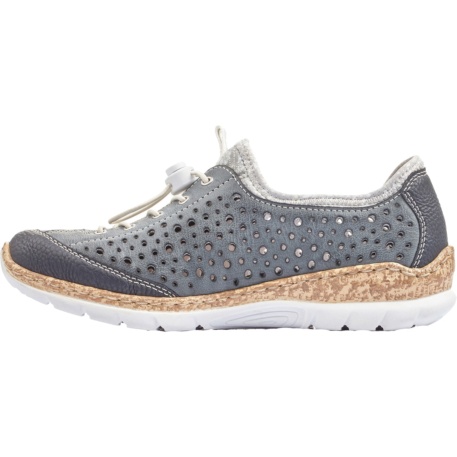 Rieker N42P6-14 Nikita P6 Women's Sneakers Pazific/Atlantic/Argento Synthetic